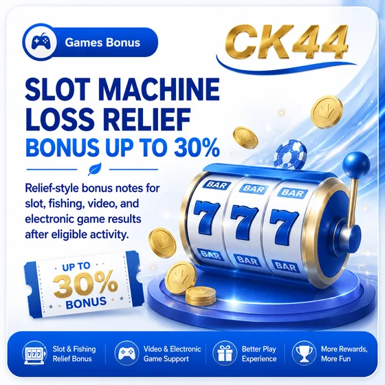 Slot Machine Loss Relief Bonus up to 30%