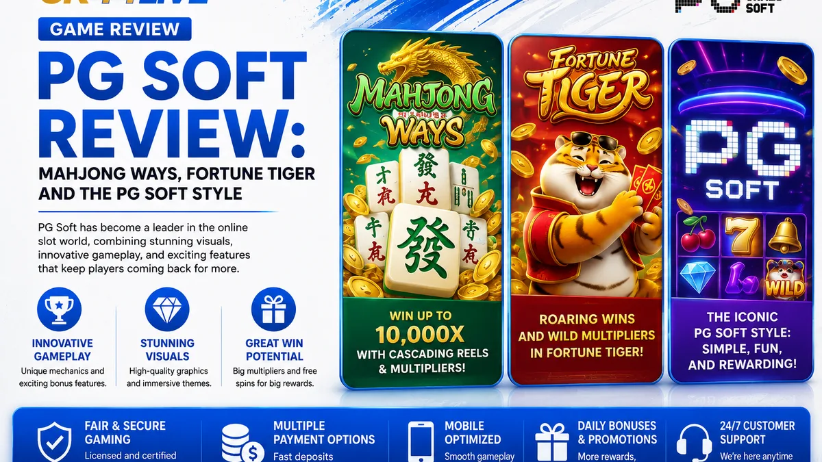 PG Soft Mahjong Ways and Fortune Tiger shown on a mobile screen